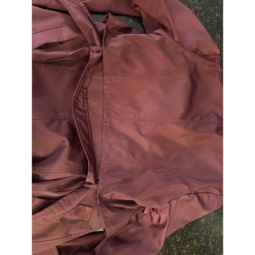 Massimo‎ Dutti Maroon Burgundy Trench Coat Women's X-Large Designer - Picture 12 of 14